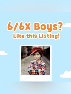 6/6X Boys— Like this listing to see more of this size!
